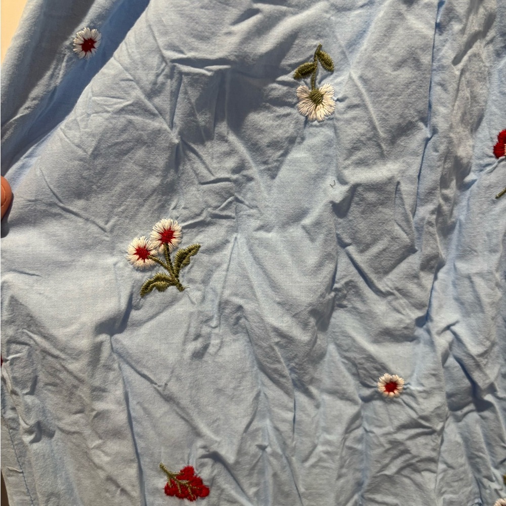 Zac Posen Light Blue Floral Kids Casual Dress